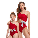 Oblique Shoulder Hollow High Waist One-piece Swimsuit